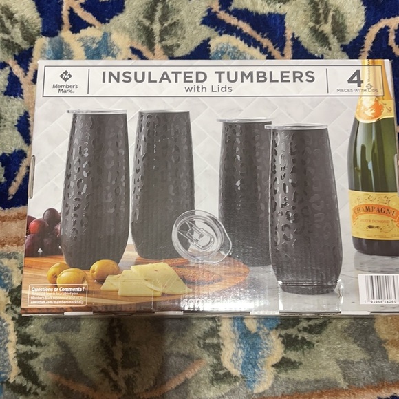 Member's Mark 14-oz. Stainless Steel Insulated Tumblers with Lids, 4 Pack, Black - Picture 10 of 11